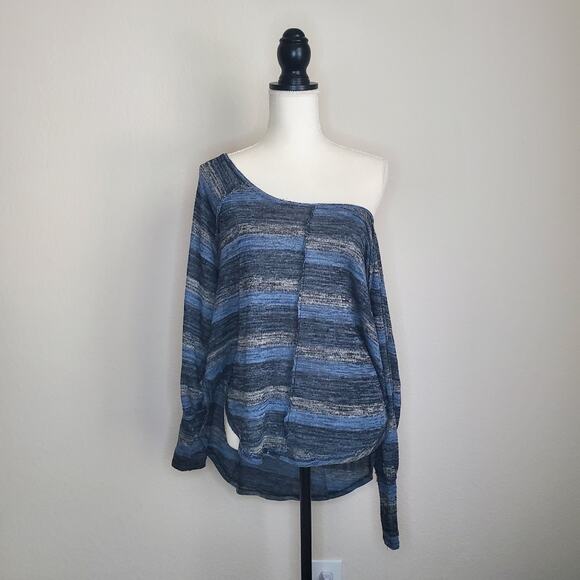 Free People Blue Striped Pullover Sweater XS - Picture 5 of 8